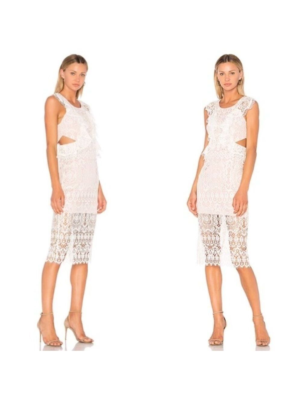 ALEXIS | Pepa Lace Cut-out Midi Dress